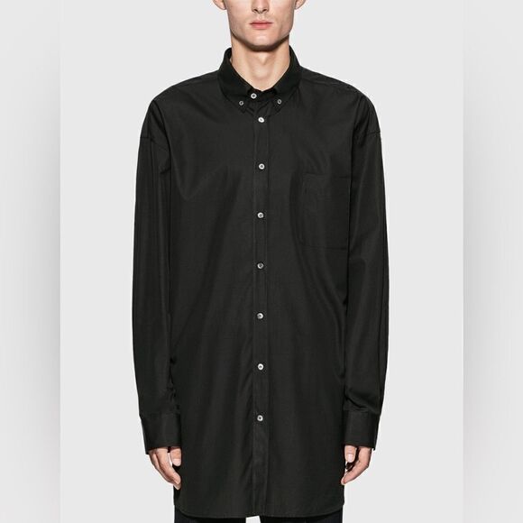 Maison Margiela NWT Oversized Co-Ed Collection Padded Button Down Black Size 36 - Picture 2 of 10